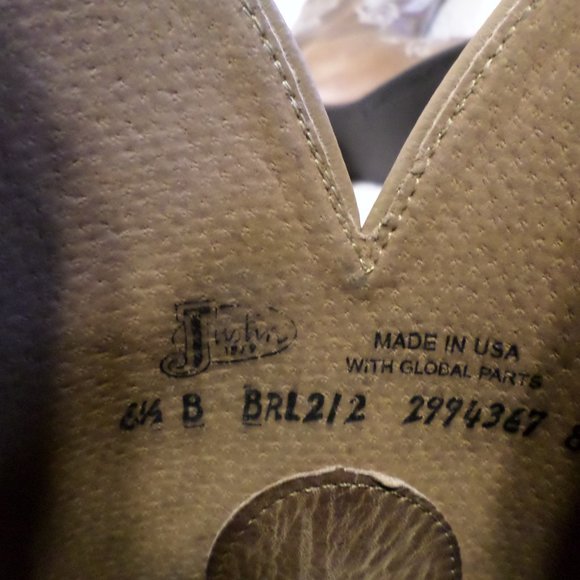 WOMEN PREOWN JUSTIN LEATHER COWGIRL BOOTS BRWN-sz 6.5 B - Picture 9 of 13